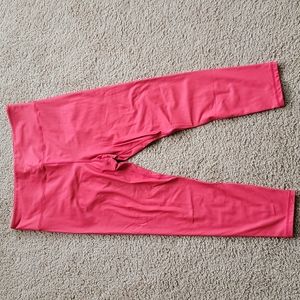 Zyia red metallic leggings